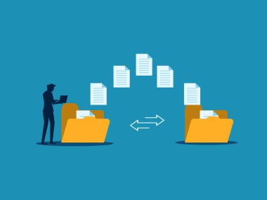 İş adamları, Yedekleme, dosyalar arasındaki belgeleri gönder, İnternet üzerinden dokümanları gönder