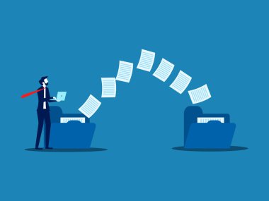 İş adamları belgeleri internet üzerinden gönderiyor, verileri yedekliyor, dosyaları klasörlerde değiştiriyor