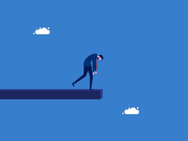 Çaresiz, üzgün. Kuruldaki depresyonlu adam.