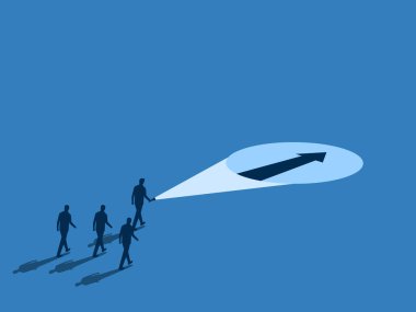 İş dünyası liderleri takımlarına yol göstermek için ışık tutuyor.