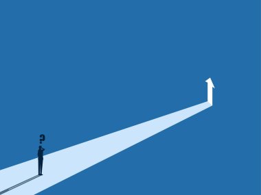 Önündeki fırsatı seç, iş adamı. Okun kapısının önündeki yolda büyümeyi düşün.