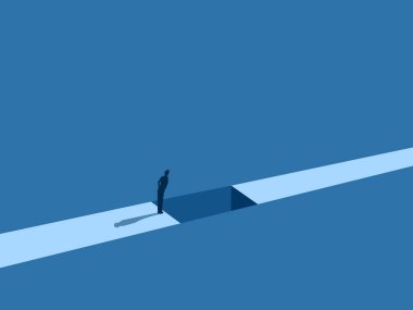 Kariyer yolunda sorunları çözen işadamı, yolda tuzaklar görür.