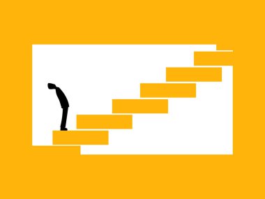 Adım adım ilerliyoruz, geleceğe bakıyoruz, merdivenlerden yukarı bakıyoruz.