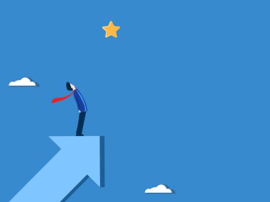 Yakalayıcı başarı, İş adamı büyüme grafiğindeki yıldızlara bakıyor