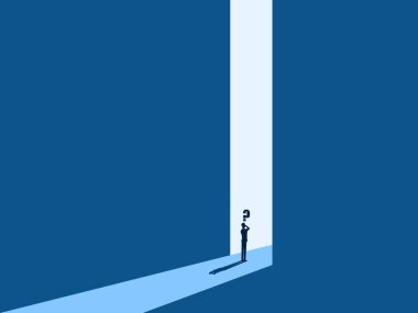 Büyük Fırsat, İşadamı Büyük Kapı Işığının Önünde Düşünüyor