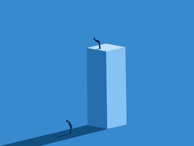 İki farklı hiyerarşiden iş adamı, üst ve alt