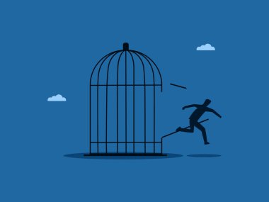 Özgürlük, iş adamı kaçmak için kafesi kırıyor