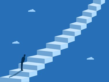 Kararlılık, İşadamı uzun bir merdiveni tırmanır