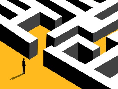 Soruna meydan oku, İşadamı Labirent Girişine Bakıyor