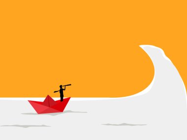 Sorun öngörüsü, deniz dalgalarında teleskopa bakan kişi