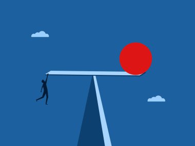 Economic Concept, Businessmen try to make equal balance