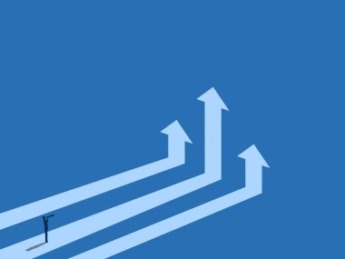 Income grows, Development, Businessman chooses the graph that grows the most