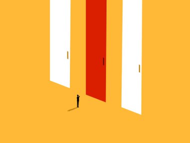 Kendi yolunu seçmeye cesaret eden iş adamı farklı bir kapı seçer.