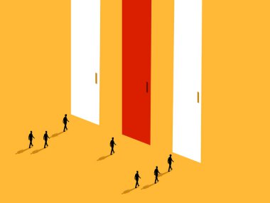 İş adamı çoğu insandan farklı yerlere yürümeyi seçer.