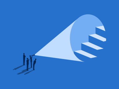 İş dünyası liderleri dürbünle başarı merdiveni arıyorlar.