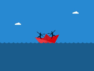 Anlaşmazlık, iki işadamı kağıt tekneyi farklı yönlere yönlendiriyor.