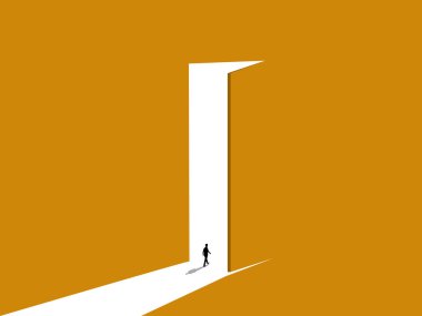 İş adamı gelecek için büyük kapıyı açıyor.