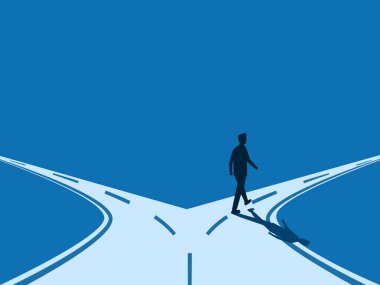 İnsan kavşakta kendi yolunu seçmeye karar verir.