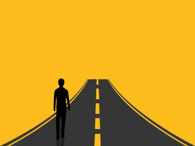 Yol üzerinde sabit, otoyolda işadamı