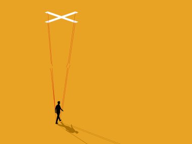 Bağımsız çalışma gücü, iş adamı kukla iplerini kesiyor