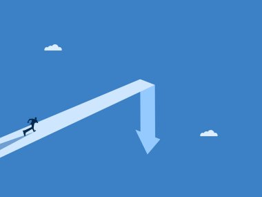 Ekonomik ok kazasında çalışan işadamı