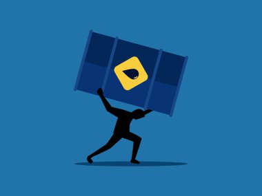 Dayanıklılık, yakıt maliyeti, İşadamı yakıt deposu taşımaya çalışıyor