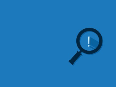 Güvenlik tehlikeleri, virüsler, büyüteçlerdeki uyarı simgeleri