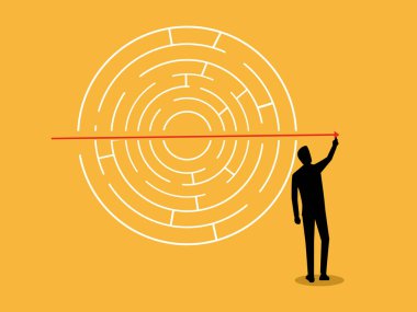 İş adamı labirenti çözmek için basit bir kısayol yazar