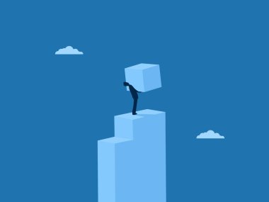 Adım adım, iş adamı tırmanıyor.