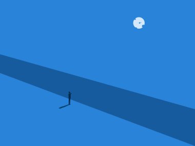 İş adamı sınırın kenarında.