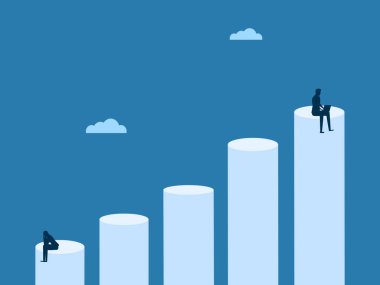 Baro listesinin en tepesinde çalışan iş adamı, en altta üzgün insanlar var.