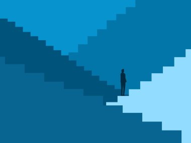 İş adamı başarıya giden yolda.