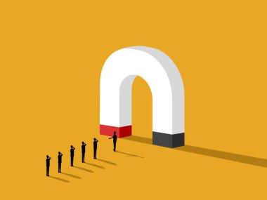 İş adamları büyük bir mıknatıs tarafından kandırılır.