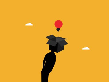 Hayal gücü, insan kafasından çıkan ampul balonları.