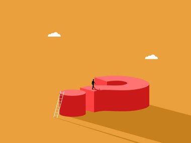 İş adamı büyük bir sorun üzerinde yürüyor ve bir çıkış yolu arıyor.