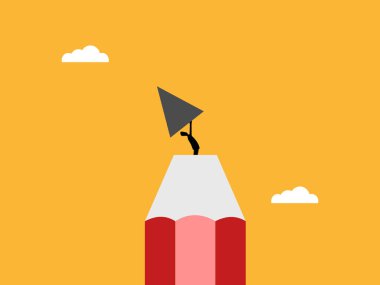 İşadamı lideri kalem kafayı açıp kutudan dışarı bakıyor.