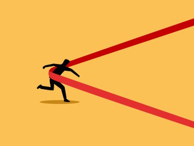 İş adamı bantla itildi