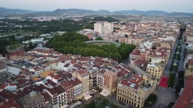 Pamplona ve Bullring 'in Hava Görüntüleri 