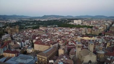 Pamplona Belediye Meydanı 'nın Hava Görüntüleri