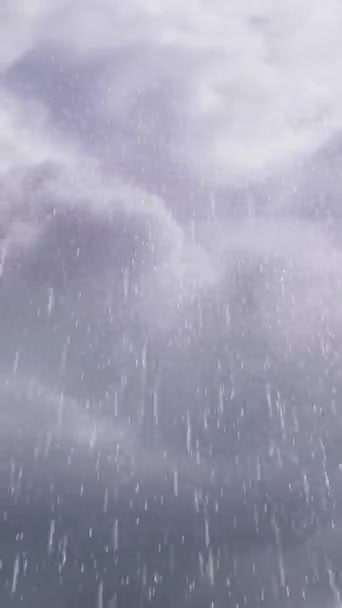 Vue Pluie Tombant Dans Une Tempête Vidéo Verticale — Video