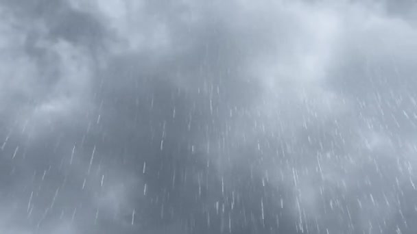 Pohled Déšť Padající Bouři — Stock video