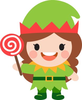 Elf clipart, Mutlu Noeller ve mutlu yıllar