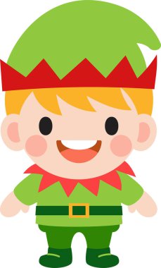 Elf clipart, Mutlu Noeller ve mutlu yıllar