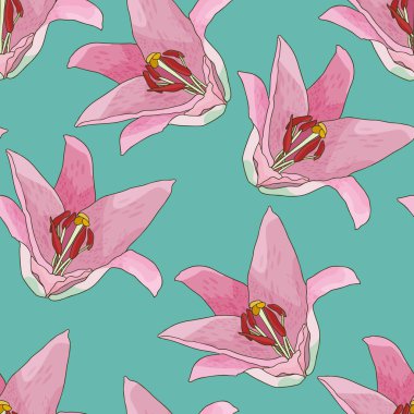 Lily Flowers, Çiçeksiz Desenli Arkaplan