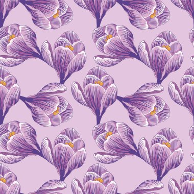 Crocus Çiçekleri, Çiçeksiz Desenli Arkaplan