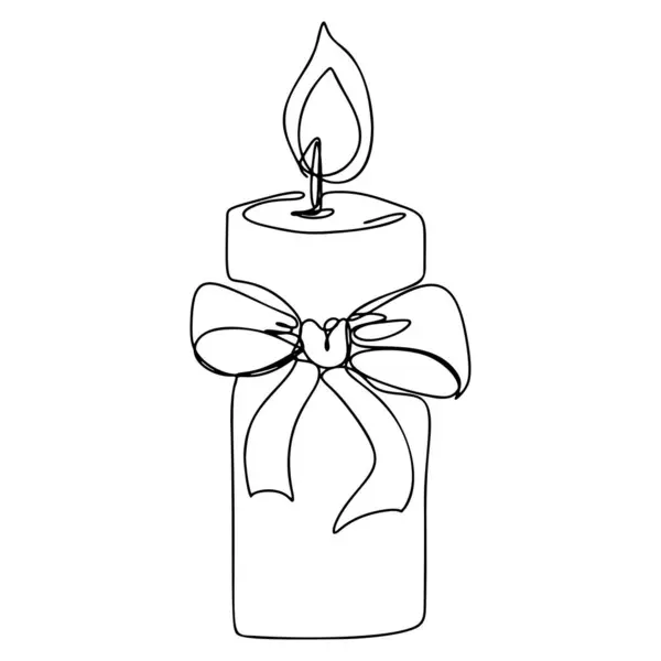 Yay Aralıksız Çizgili Tek Çizgili Mum