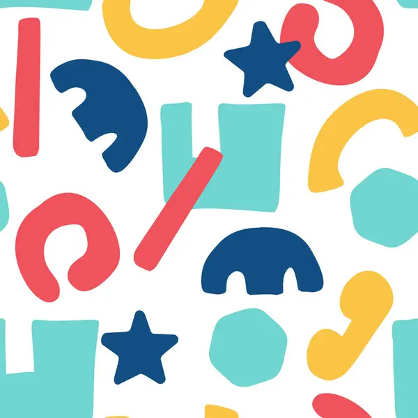 Soyut Renkli Geometrik Çocuklar Eğilimli Kusursuz Desen