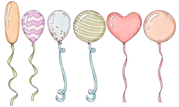 El Çizimi Balon Paketi - Tuhaf Çizimler