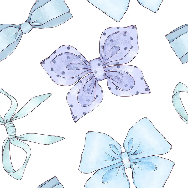 El çizimi kurdeleler, pürüzsüz desenler, Renkli Baskı, Taslak, Doku Yayları Çeşitli Şekiller ve Boyutlarda