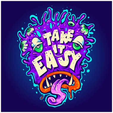 Canavar yazıtipi iş logonuz, ticari tişörtünüz, çıkartmalarınız ve etiket tasarımlarınız, poster, tebrik kartları reklam şirketiniz ya da markalarınız için kolay vektör çizimleri alın